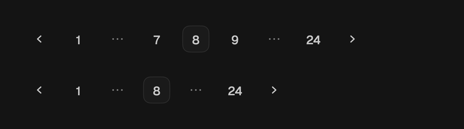 Pagination fitting a narrow width